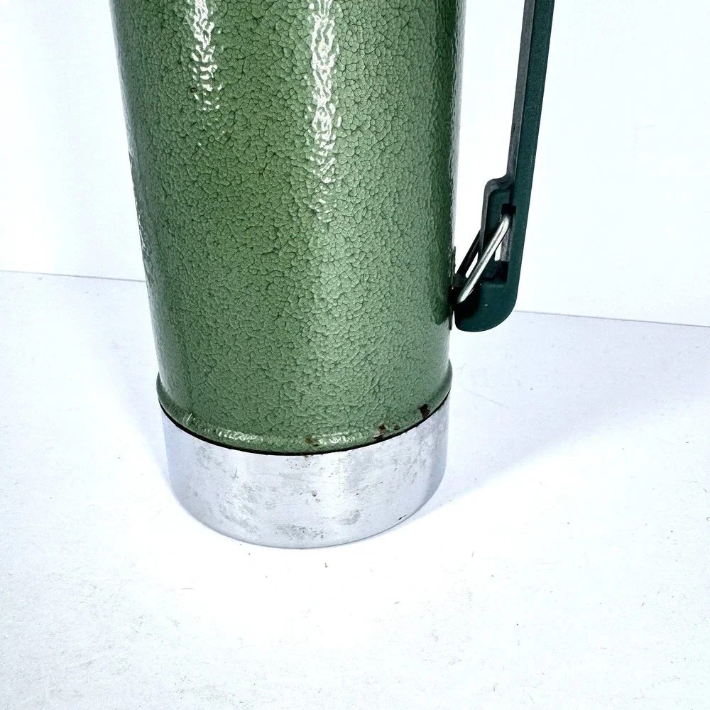 Stanley Classic Green Hammertone Vacuum Thermos Bottle 1 Qt Steel READ - Picture 3 of 13
